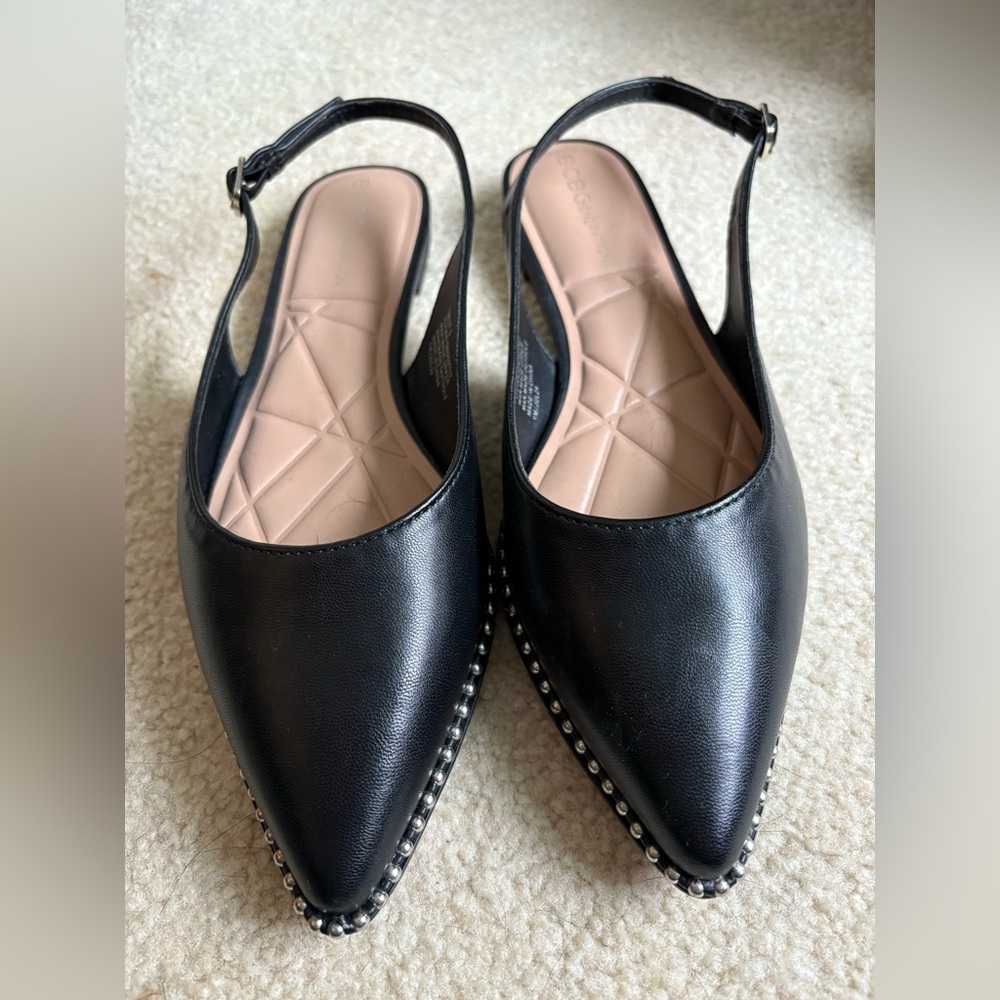 BCBGeneration Black Slingback Flats (7)